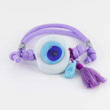Cargar imagen en el visor de la galería, PULSERA LILA OJO MAXI