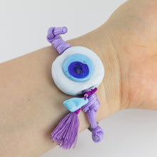Cargar imagen en el visor de la galería, PULSERA LILA OJO MAXI